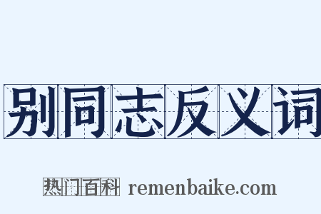 别同志反义词是什么意思的图片